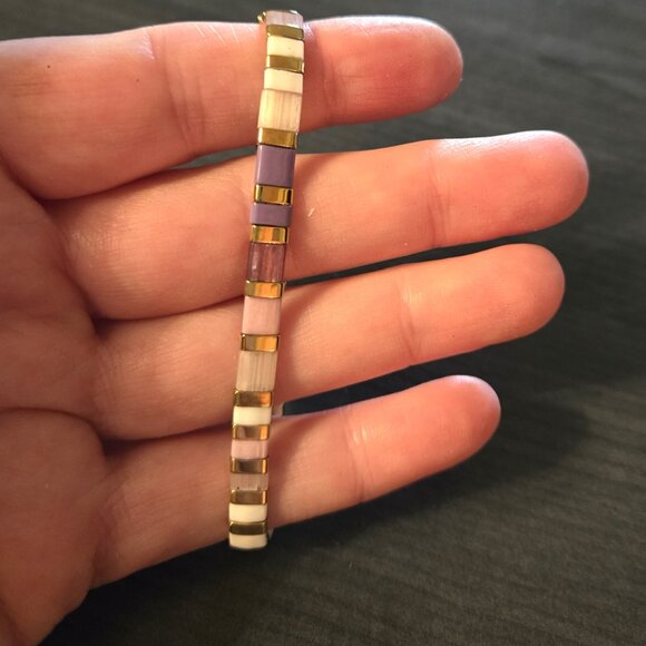 COPY - Colorful Beaded Chicklet Bracelet Tila beads / Bracelet perles de Tila é… - Picture 3 of 3